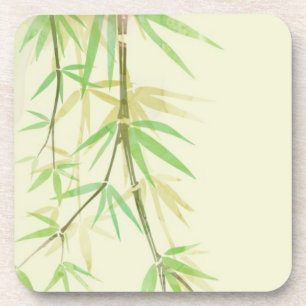 Gemalte Aquarellkarte mit wildem stilisiertem Getränkeuntersetzer