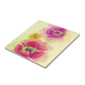 Gemalte Aquarellmohnblumen 2 Fliese (Seite)