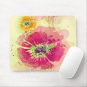 Gemalte Aquarellmohnblumen 2 Mousepad (Mit Mouse)