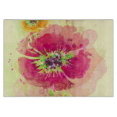 Gemalte Aquarellmohnblumen 2 Schneidebrett (Vorderseite)