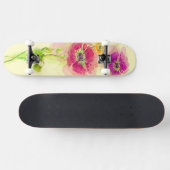 Gemalte Aquarellmohnblumen 2 Skateboard (Horizontal)