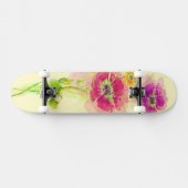 Gemalte Aquarellmohnblumen 2 Skateboard (Horizontal)