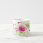 Gemalte Aquarellmohnblumen 3 Espressotasse (Vorderseite)