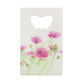Gemalte Aquarellmohnblumen 3 Geldkarten Flaschenöffner (Rückseite)