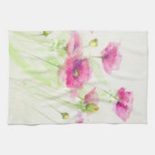 Gemalte Aquarellmohnblumen 3 Handtuch (Horizontal)