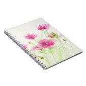 Gemalte Aquarellmohnblumen 3 Notizblock (Rechte Seite)