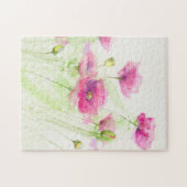 Gemalte Aquarellmohnblumen 3 Puzzle (Horizontal)