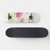 Gemalte Aquarellmohnblumen 3 Skateboard (Horizontal)