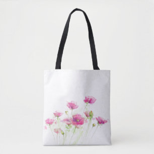 Gemalte Aquarellmohnblumen 3 Tasche