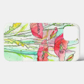 Gemalte Aquarellmohnblumen Case-Mate iPhone Hülle (Rückseite (Horizontal))