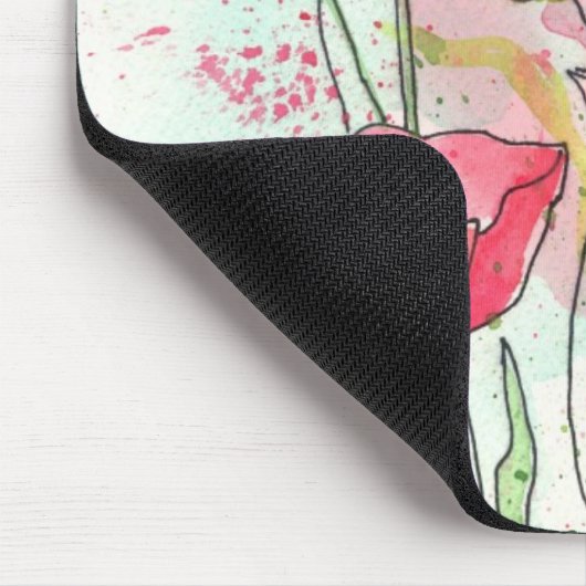 Gemalte Aquarellmohnblumen Mousepad (Ecke)