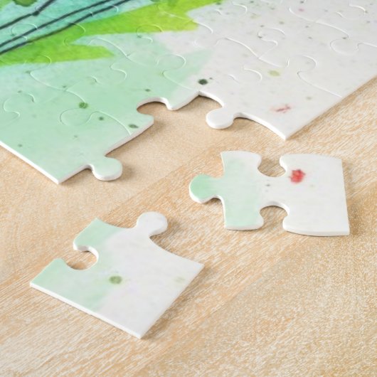 Gemalte Aquarellmohnblumen Puzzle (Seite)