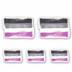GEMALTE ASEXUELLE PRIDE-FLAGGE AUFKLEBER