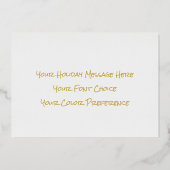 Gemalte Bäume glückliche Tage Folien Feiertagskarte (Rückseite)