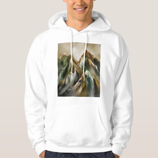Gemalte Berge Hoodie (Vorderseite)