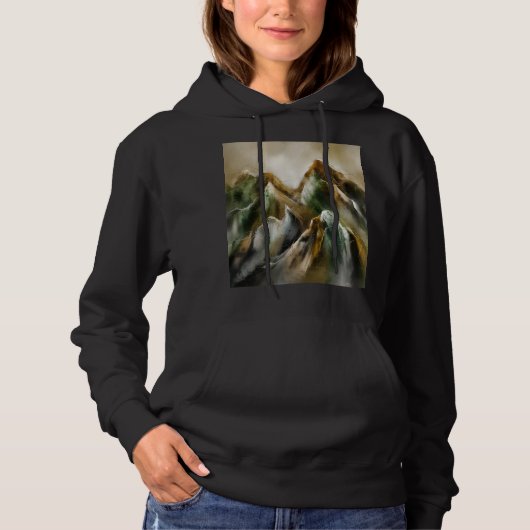 Gemalte Berge Hoodie (Vorderseite)