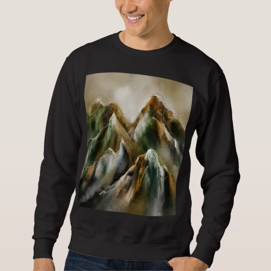 Gemalte Berge Sweatshirt (Vorderseite)