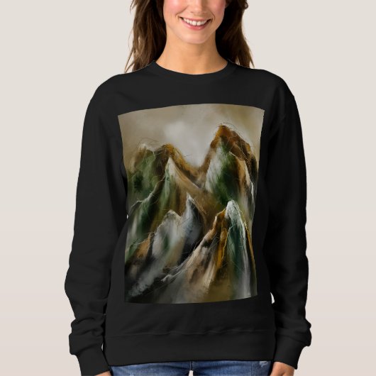 Gemalte Berge Sweatshirt (Vorderseite)