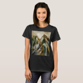 Gemalte Berge T-Shirt (Vorne ganz)