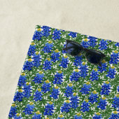 Gemalte Blaue Blütenkunst Strandtuch (Beispiel)