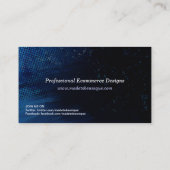 Gemalte blauer Schmutz-kundengerechte Visitenkarte (Rückseite)