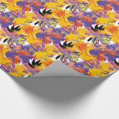 Gemalte Blume. Geschenkpapier (Ecke)