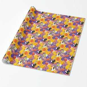 Gemalte Blume. Geschenkpapier