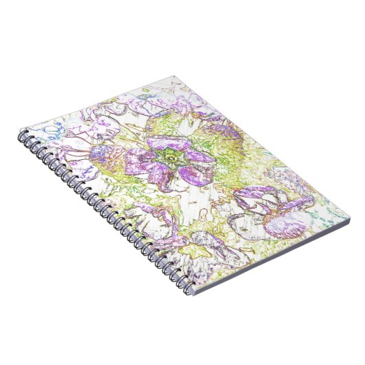 gemalte Blume Notizblock (Rechte Seite)