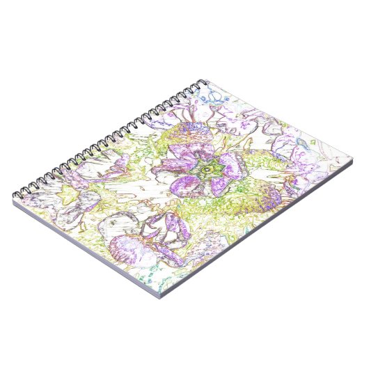 gemalte Blume Notizblock (Linke Seite)