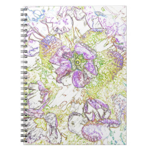 gemalte Blume Notizblock