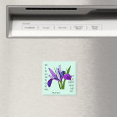 Gemalte Blume, Vers. aus Psalm 118:24 Magnet (In Situ (Geschirrspüler))