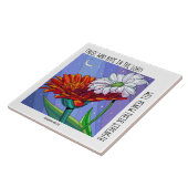 Gemalte Blume, Vers von Isaiah 40:31 Fliese (Seite)