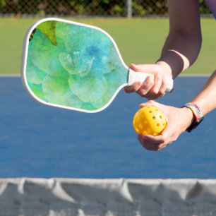 Gemalte Blume von Shirley Taylor Pickleball Schläger
