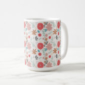 Gemalte Blumen Kaffeetasse (VorderseiteRechts)