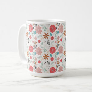 Gemalte Blumen Kaffeetasse
