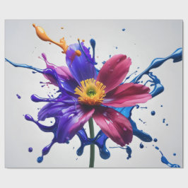 Gemalte Blüte Geschenkpapier