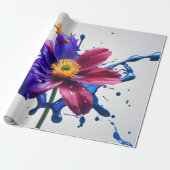 Gemalte Blüte Geschenkpapier (Ungerollt)