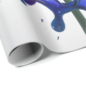 Gemalte Blüte Geschenkpapier (Rolleneckpunkt)