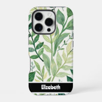Gemalte Botanische Smartphone-Accessoire mit Grünp