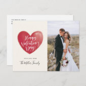 Gemalte Creme des Herz-glückliche Feiertagspostkarte (Vorne/Hinten)