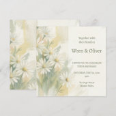 Gemalte Daisy Wildblumen-Hochzeit Einladung (Vorne/Hinten)