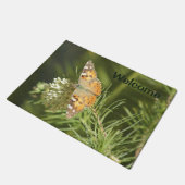 Gemalte Dame Butterfly Fußmatte (Schrägansicht)