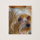 Gemalte Dame Yorkshire Terrier Puzzle (Vertikal)