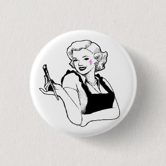 Gemalte Damen - Frauen-Künstler-Button Button