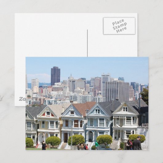 gemalte Damen Postkarte (Vorne/Hinten)