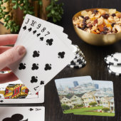 Gemalte Damen, viktorianische Häuser und Skyline Spielkarten (In Situ)