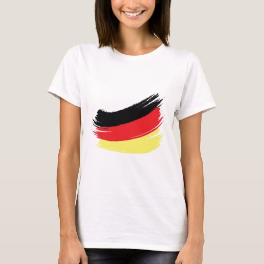 Gemalte deutsche Flagge T-Shirt (Vorderseite)