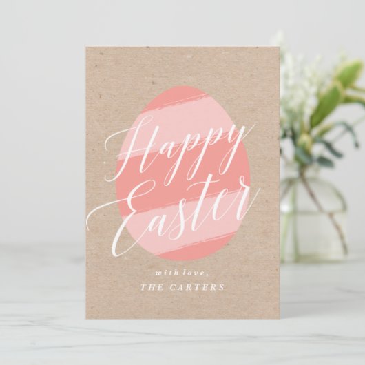 Gemalte Ei-Ostern-Grußkarte Einladung (Stehend Vorderseite)