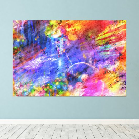 gemalte Farbenkunst mit magischer Ader Leinwanddruck (Insitu (Holzboden))