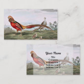 Gemalte Fasane Visitenkarte (Vorne/Hinten)